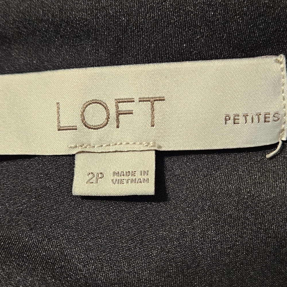 LAST CALL LOFT Petite black cross back dress - Picture 5 of 6